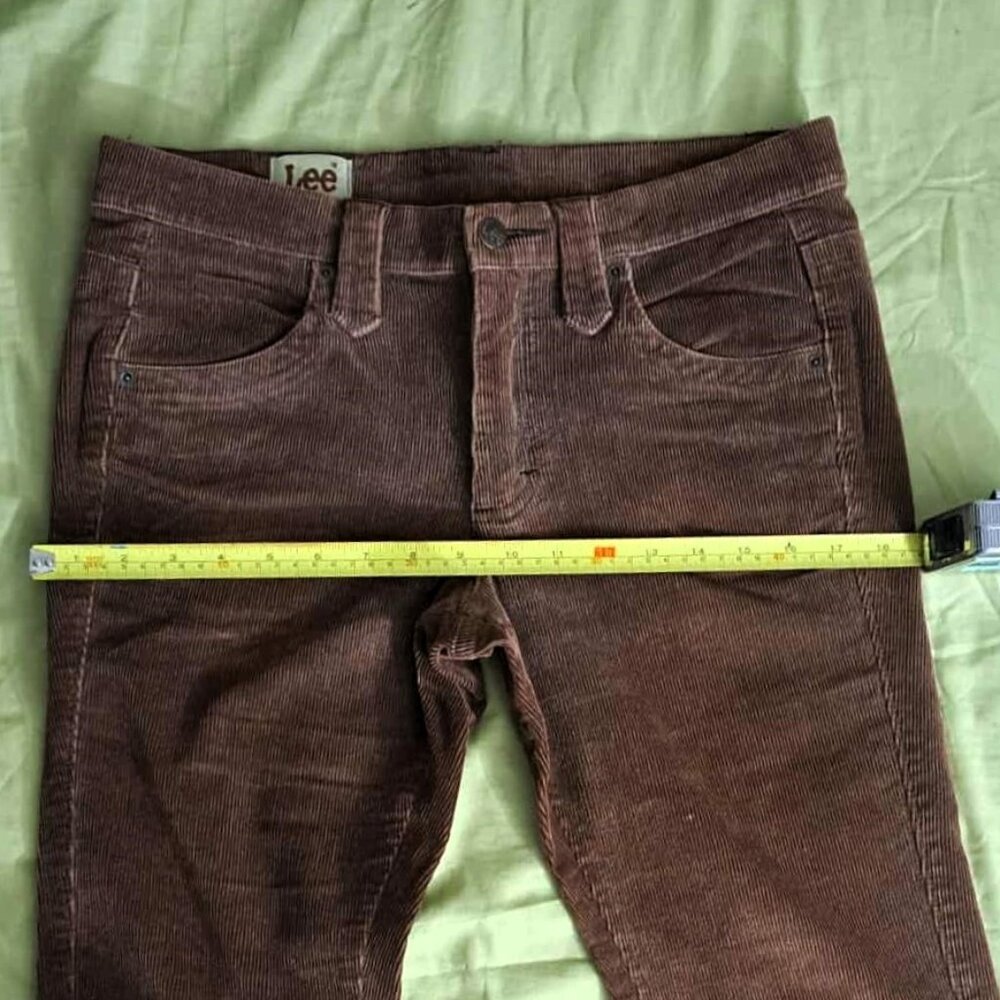 Classic Brown Corduroy Flared Pants - Picture 5 of 6